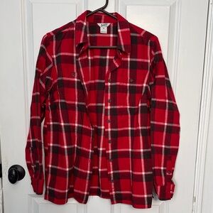 Duluth Trading Co WM Red and Black Flannel Shirt